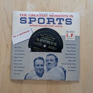 The Greatest Moments in Sports Vintage Record Sleeve - Blue & Cream